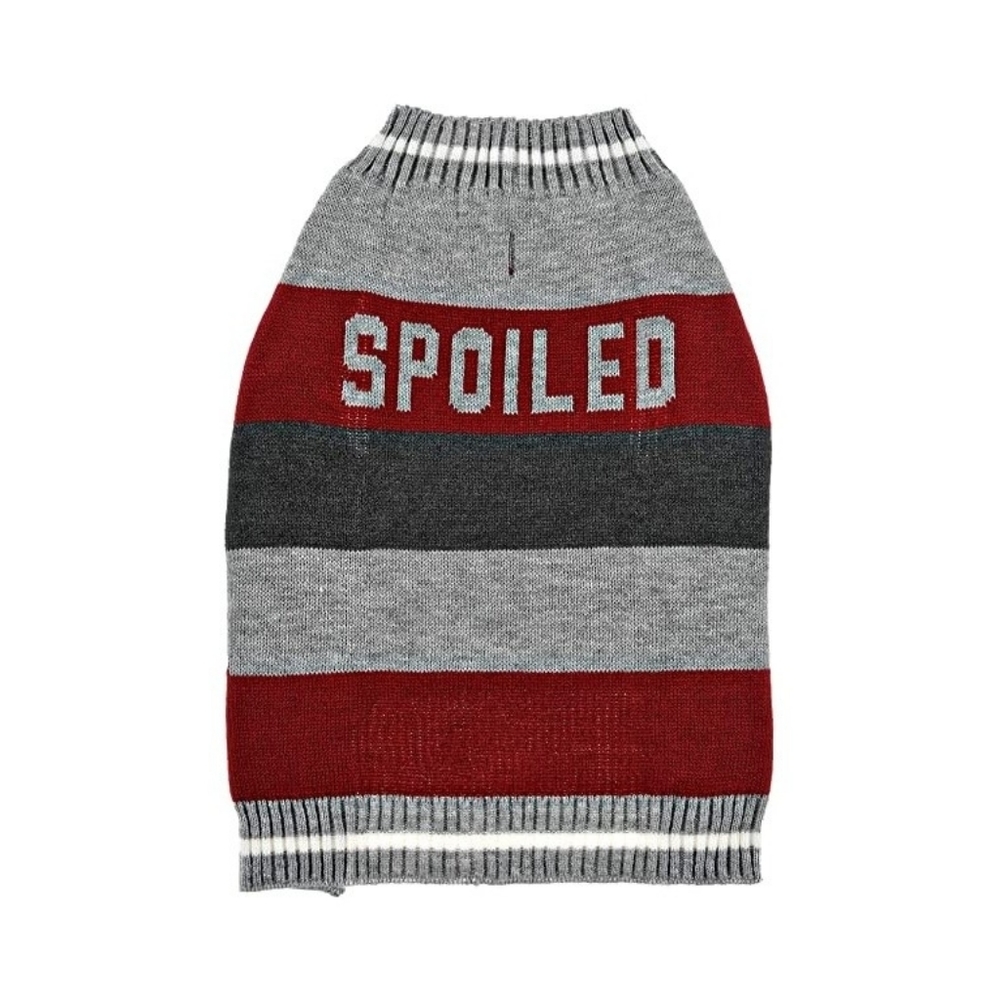 Spoiled Striped Color Block Dog Sweater Small - Picture 1 of 5